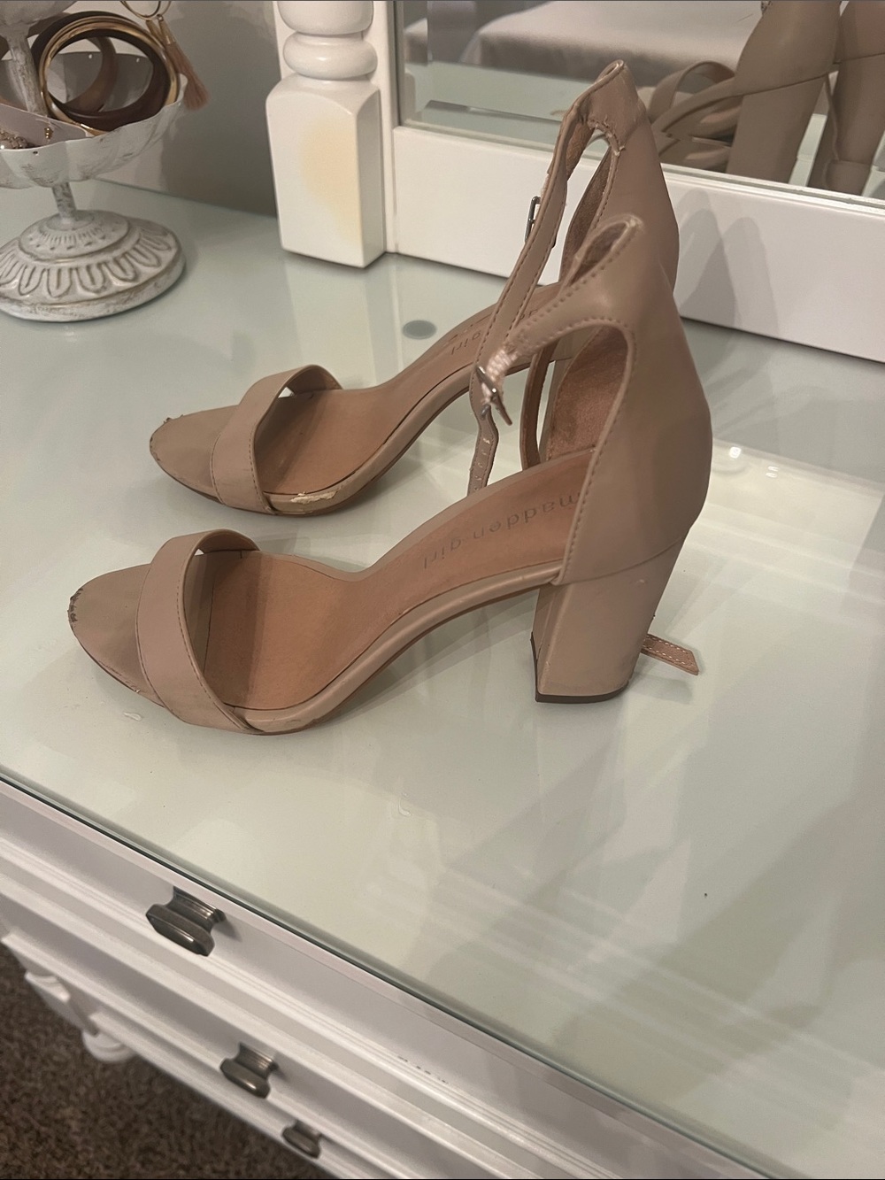 Madden Girl Beella Blush Heels Size 8